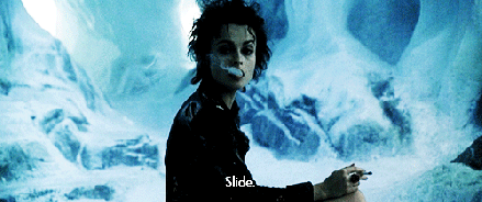 Animated gif of Marla Singer in Fight Club saying "Slide"